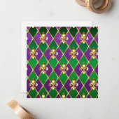 Schmuckhintergrund Mardi Gras Mitteilungskarte (Vorderseite/Rückseite Beispiel)