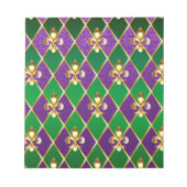 Schmuckhintergrund Mardi Gras Notizblock (Vorderseite)