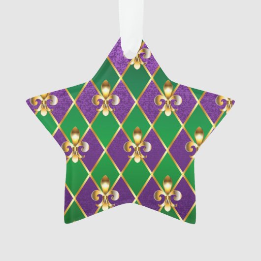 Schmuckhintergrund Mardi Gras Ornament (Vorderseite)