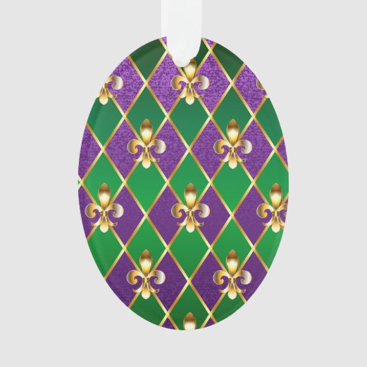 Schmuckhintergrund Mardi Gras Ornament (Vorderseite)