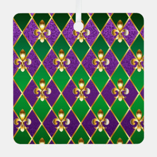 Schmuckhintergrund Mardi Gras Ornament Aus Metall