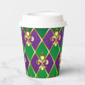 Schmuckhintergrund Mardi Gras Pappbecher (Rückseite)