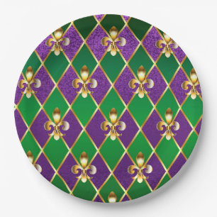 Schmuckhintergrund Mardi Gras Pappteller