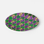 Schmuckhintergrund Mardi Gras Pappteller (Schrägansicht)