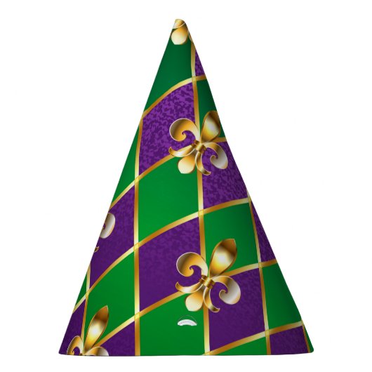 Schmuckhintergrund Mardi Gras Partyhütchen (Rechts)