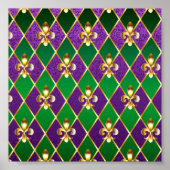 Schmuckhintergrund Mardi Gras Poster (Vorne)
