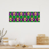 Schmuckhintergrund Mardi Gras Poster (Küche)