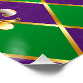 Schmuckhintergrund Mardi Gras Poster (Ecke)