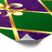 Schmuckhintergrund Mardi Gras Poster (Ecke)