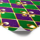 Schmuckhintergrund Mardi Gras Poster (Ecke)