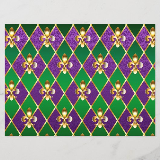 Schmuckhintergrund Mardi Gras Programm (Vorderseite)