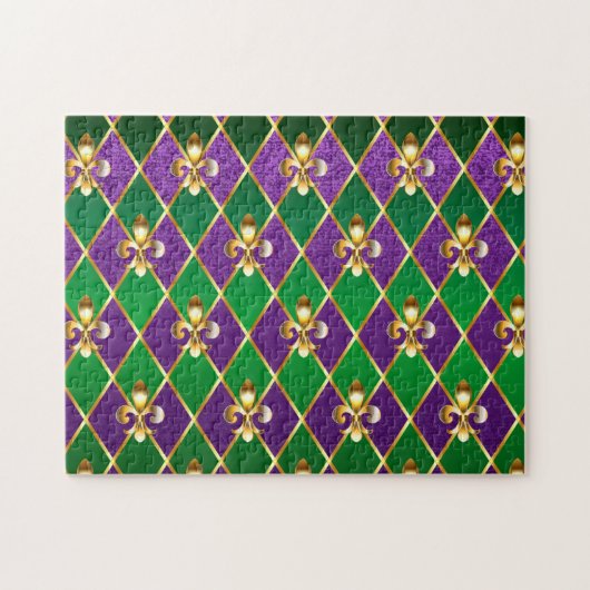 Schmuckhintergrund Mardi Gras Puzzle (Horizontal)