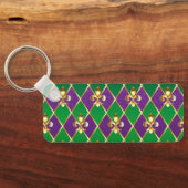 Schmuckhintergrund Mardi Gras Schlüsselanhänger (Rückseite)