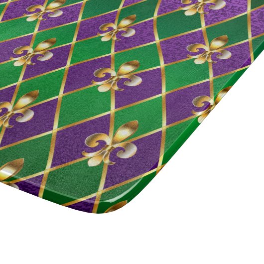 Schmuckhintergrund Mardi Gras Schneidebrett (Ecke)