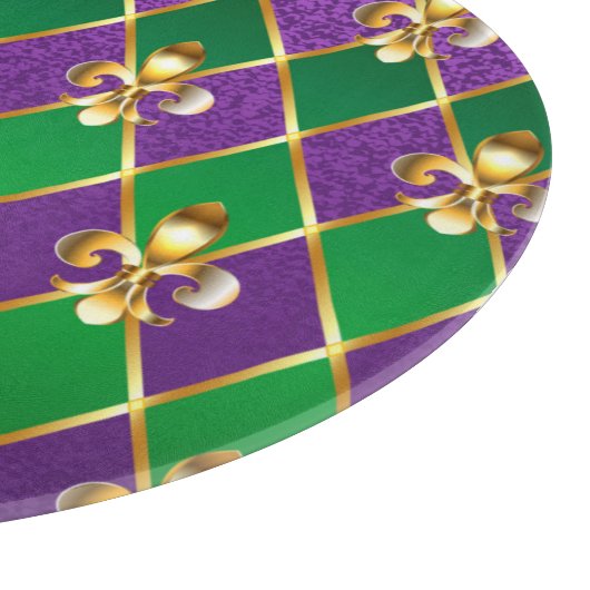 Schmuckhintergrund Mardi Gras Schneidebrett (Ecke)