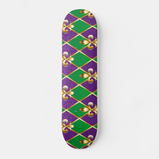 Schmuckhintergrund Mardi Gras Skateboard (Vorderseite)
