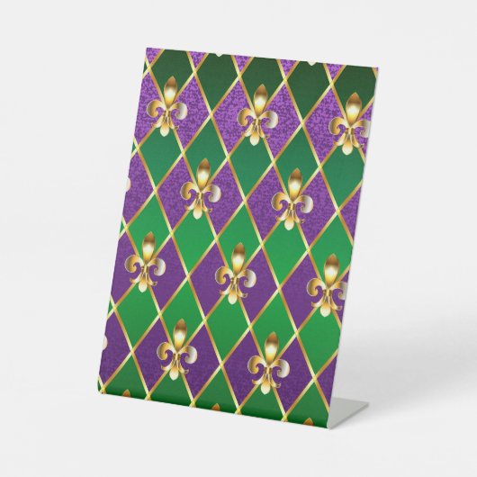Schmuckhintergrund Mardi Gras Sockelschild (Vorderseite)