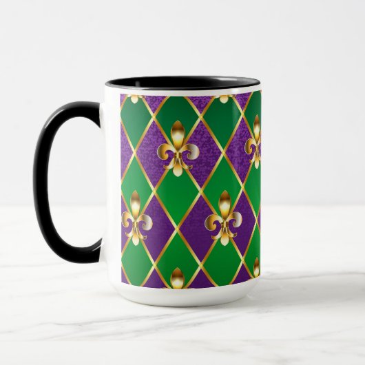 Schmuckhintergrund Mardi Gras Tasse (Links)
