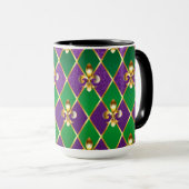 Schmuckhintergrund Mardi Gras Tasse (VorderseiteRechts)