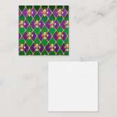 Schmuckhintergrund Mardi Gras Telefonnummerkarte (Vorne/Hinten)