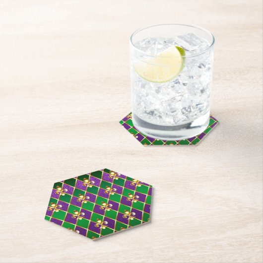 Schmuckhintergrund Mardi Gras Untersetzer (Vor Ort)