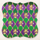 Schmuckhintergrund Mardi Gras Untersetzer (Vorderseite)