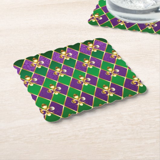 Schmuckhintergrund Mardi Gras Untersetzer (angewinkelt)