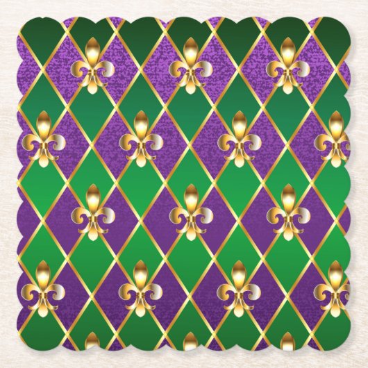 Schmuckhintergrund Mardi Gras Untersetzer (Vorderseite)