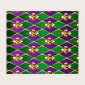 Schmuckhintergrund Mardi Gras Visitenkarten (Außenseite Aufgefaltet)