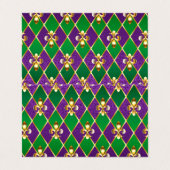 Schmuckhintergrund Mardi Gras Visitenkarten (Außenseite Aufgefaltet)