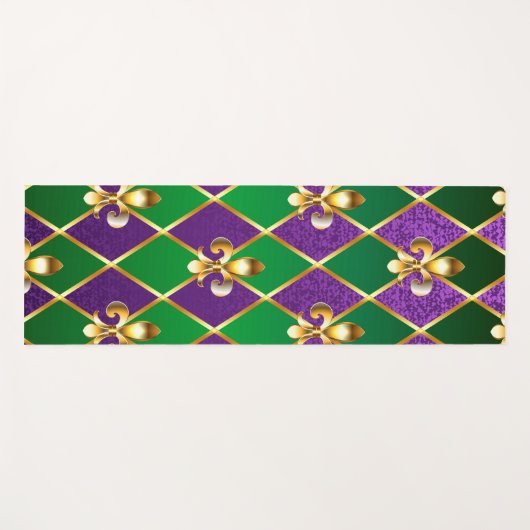 Schmuckhintergrund Mardi Gras Yogamatte (Vorderseite (Horizontal))