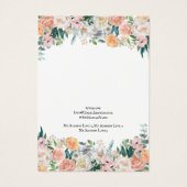 Schmuckkarte, Aquarellflorale (Rückseite)