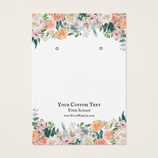Schmuckkarte, Aquarellflorale (Vorderseite)
