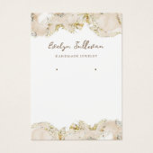 Schmuckkarte aus beigem Marmor (Vorderseite)