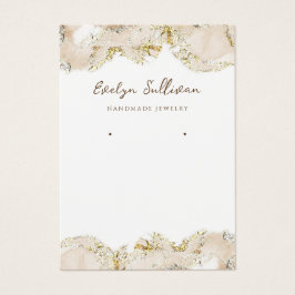 Schmuckkarte aus beigem Marmor