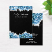 Schmuckkarte aus Blaukristallen (Schreibtisch)