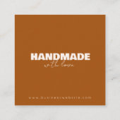 Schmuckkarte, Bestellnummer, Betreuungsanleitung Quadratische Visitenkarte (Rückseite)