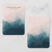 Schmuckkarte "Blush and Navy Ombre" Visitenkarte (Vorne/Hinten)
