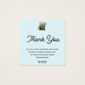 Schmuckkarte Danke mit dem Logo Blau (Vorderseite)