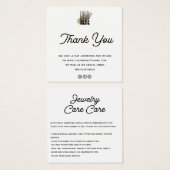 Schmuckkarte Danke mit Logo (Vorne & Hinten)