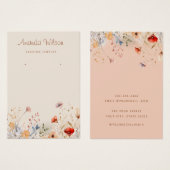 Schmuckkarte der Eleganten Wildblume (Vorne & Hinten)