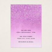 Schmuckkarte des Lila Glitzer Boho Ohrring (Rückseite)