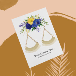 Schmuckkarte Earring ・ Aquarellblume Visitenkarte