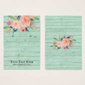 Schmuckkarte "Earring Juwelier" ・ Rustikale Blüten (Vorne & Hinten)