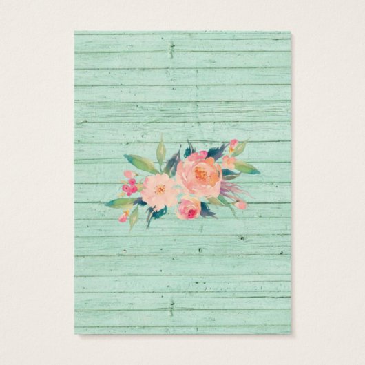 Schmuckkarte "Earring Juwelier" ・ Rustikale Blüten (Rückseite)