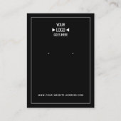 Schmuckkarte für das einfache Custom Store-Logo Visitenkarte (Vorderseite)