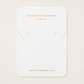 Schmuckkarte für das Foto mit weißem Ohrring (Vorderseite)