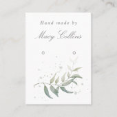 Schmuckkarte für das Ohrblatt Visitenkarte (Vorderseite)