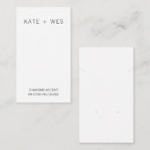 Schmuckkarte für das Set Earring & Necklace Begleitkarte (Vorne/Hinten)