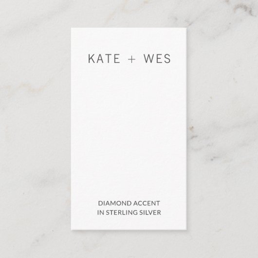 Schmuckkarte für das Set Earring & Necklace Begleitkarte (Vorderseite)